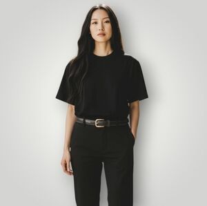 Tory Leather Co.‎ Womens Black English Bridle Leather Belt 28 Solid Brass Buckle